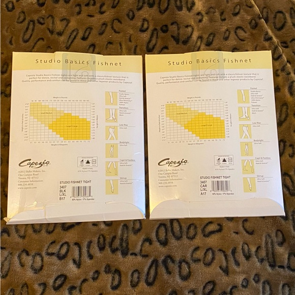 NWT Capezio Studio Basics fishnet tights bundle: 1 black 1 caramel size L/XL - Picture 3 of 4